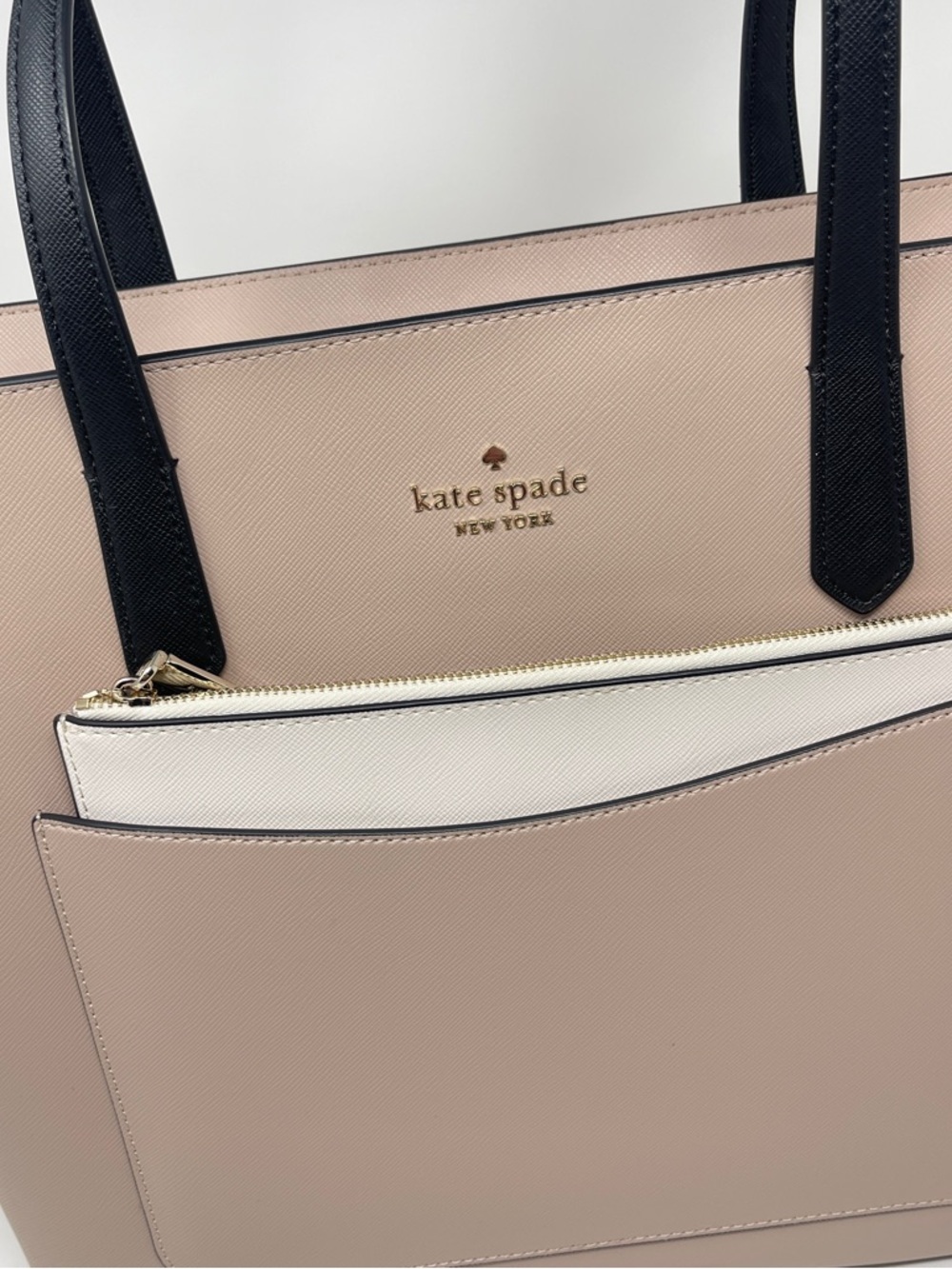 Kate Spade New York Blush Pink Tote Bag + Matching Zip Pouch - Picture 2 of 16